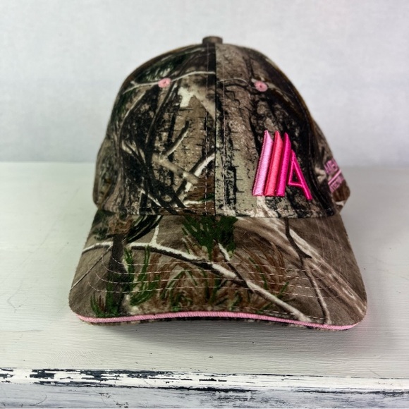 Team Realtree hunting orange & camouflage accents adjustable  women’s caps - Picture 11 of 13